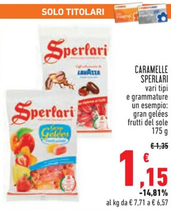 Conad Superstore CARAMELLE SPERLARI 175 g offerta