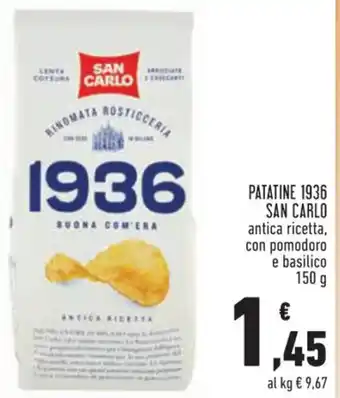 Conad Superstore PATATINE 1936 SAN CARLO 150 g offerta