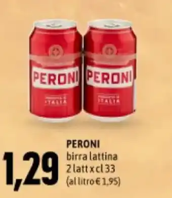 PERONI birra lattina 2 latt x cl 33