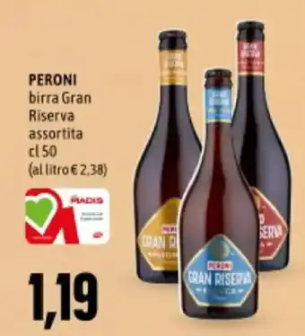 PERONI birra Gran Riserva assortita cl 50