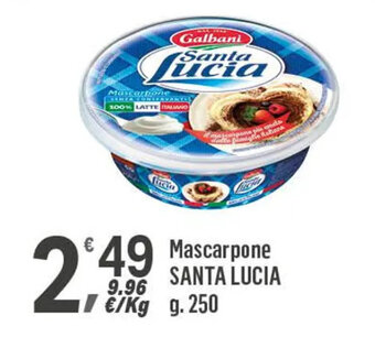 Supermercati Dok Mascarpone SANTA LUCIA g. 250 offerta
