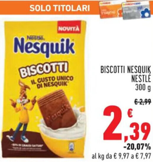 Conad Superstore BISCOTTI NESQUIK NESTLÉ 300 g offerta