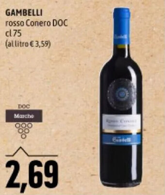 Madis GAMBELLI rosso Conero DOC cl 75 offerta