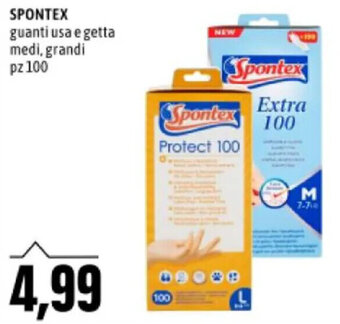 SPONTEX guanti usa e getta medi, grandi pz 100