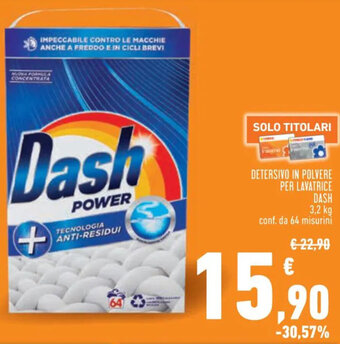 Conad Superstore DETERSIVO IN POLVERE PER LAVATRICE DASH 3,2 kg offerta