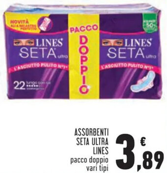 Conad Superstore ASSORBENTI SETA ULTRA LINES offerta