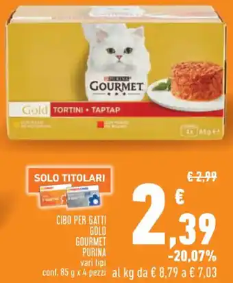 Conad Superstore CIBO PER GATTI GOLD GOURMET PURINA offerta