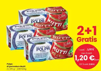 Interspar Polpa di pomodoro Mutti 2 x 210 g offerta