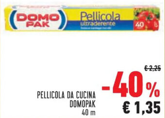 Conad Superstore PELLICOLA DA CUCINA DOMOPAK 40 m offerta