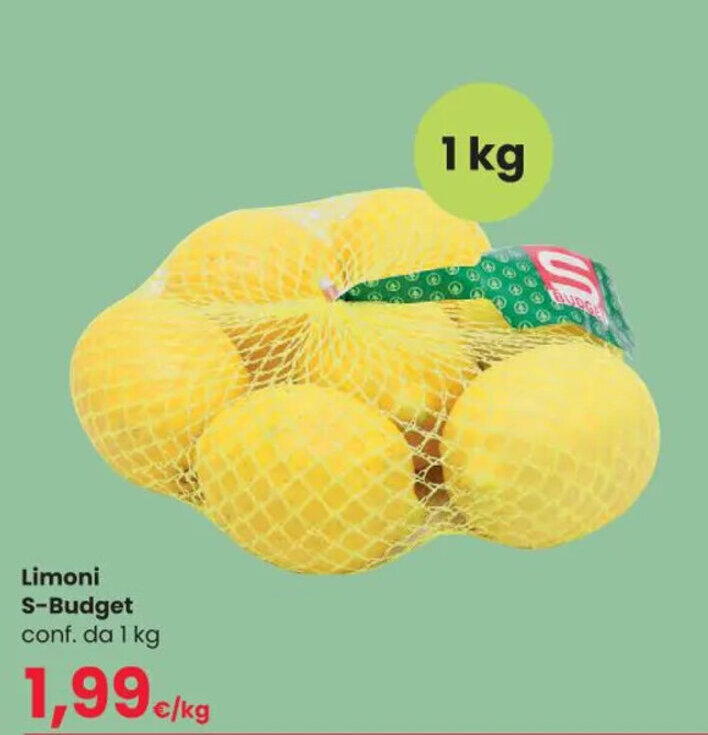 Interspar Limoni S-Budget conf. da 1 kg offerta