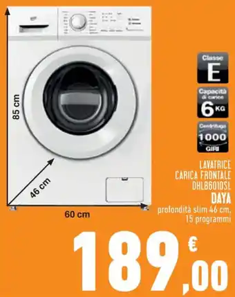 Conad Superstore LAVATRICE CARICA FRONTALE DHLB6010SL DAYA offerta