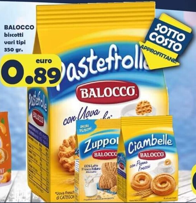 A Casa Mia BALOCCO biscotti vari tipi 350 gr. offerta