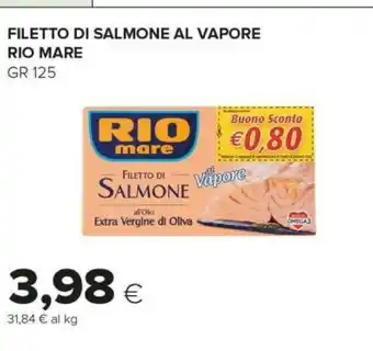 Tigre Rio Mare Filetto Di Salmone Al Vapore Gusto Affumicato All'Olio Di Oliva Con Grani Di Pepe 125 G(ml) offerta