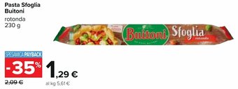 Carrefour Pasta Sfoglia Buitoni rotonda 230 g offerta