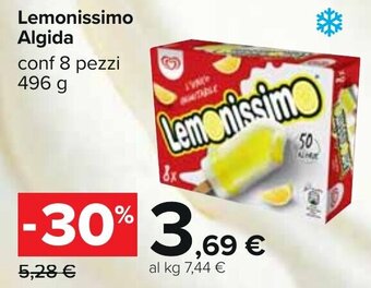 Carrefour Lemonissimo Algida conf 8 pezzi 496 g offerta