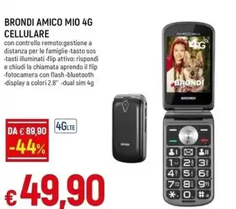 Famila Brondi amico mio 4g cellulare offerta