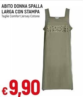 Famila Abito donna spalla larga con stampa offerta
