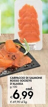 Bennet Carpaccio di salmone rosso sockeye d'alaska offerta