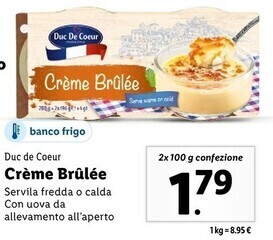 Lidl Duc de coeur crème brulée offerta