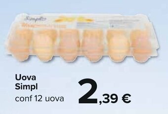 Carrefour Uova Simpl conf 12 uova offerta