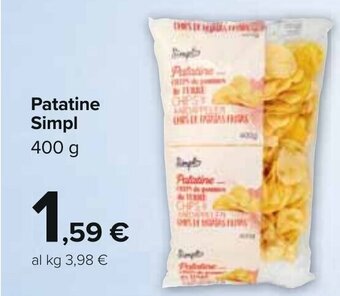 Carrefour Patatine Simpl 400 g offerta