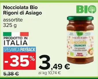 Carrefour Nocciolata Bio Rigoni di Asiago assortite 325 g offerta