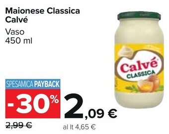 Carrefour Maionese Classica Calvé Vaso 450 ml offerta