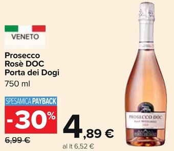 Carrefour Prosecco Rosè DOC Porta dei Dogi 750 ml offerta