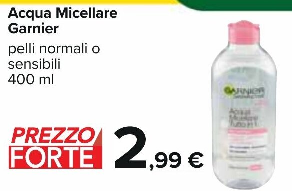 Carrefour Acqua Micellare Garnier pelli normali o sensibili 400 ml offerta