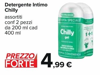 Carrefour Detergente Intimo Chilly assortiti conf 2 pezzi da 200 ml cad 400 ml offerta