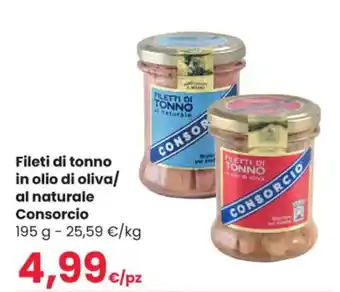Interspar Fileti di tonno in olio di oliva/ al naturale Consorcio 195 g offerta
