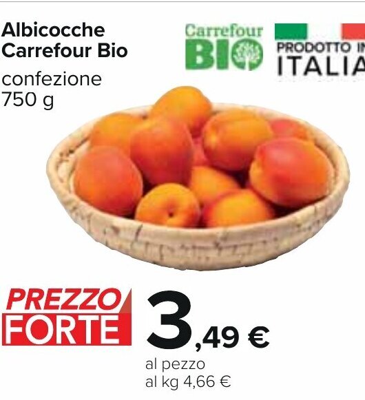 Carrefour Albicocche Carrefour Bio confezione 750 g offerta