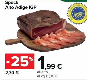 Carrefour Speck Alto Adige IGP offerta