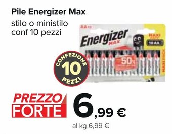 Pile Energizer Max stilo o ministilo conf 10 pezzi