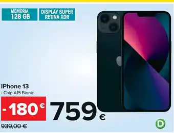 Carrefour Telefonia IPhone 13 - Chip A15 Bionic offerta