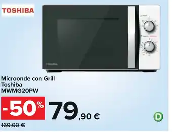 Carrefour Toshiba Microonde con Grill MWMG20PW offerta