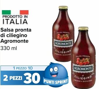 Carrefour Salsa pronta di ciliegino Agromonte 330 ml 2 pezzi offerta