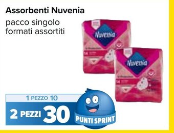 Carrefour Assorbenti Nuvenia pacco singolo formati assortiti 2 Pezzi offerta