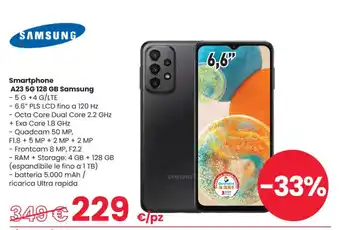 Interspar Smartphone A23 5G 128 GB Samsung offerta