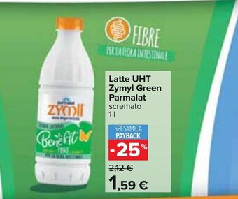 Carrefour Latte UHT Zymyl Green Parmalat scremato 1 l offerta