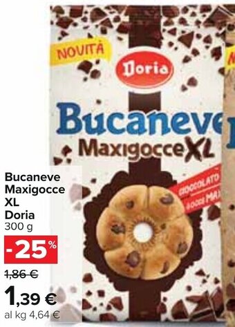 Carrefour Bucaneve Maxigocce XL Doria 300 g offerta