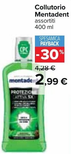 Carrefour Collutorio Mentadent assortiti 400 ml offerta