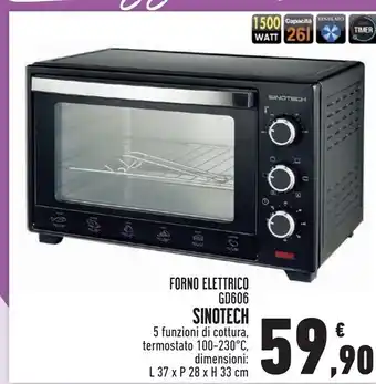 Conad Superstore Sinotech forno elettrico gd606 offerta