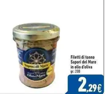 C+C Italmarket Sapori del Mare Filetti di tonno in olio d'oliva 200gr. offerta
