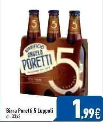 C+C Italmarket Poretti 5 Luppoli Birra 33cl. x 3 offerta