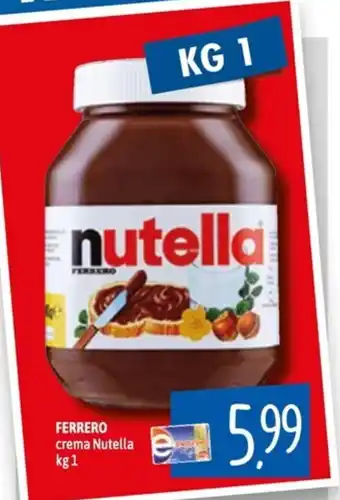 Emisfero FERRERO crema Nutella kg 1 offerta