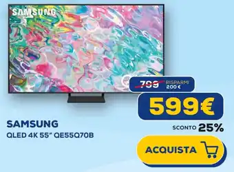 Euronics SAMSUNG QLED 4K 55" QE55Q70B offerta