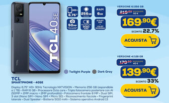 Euronics TCL SMARTPHONE - 40SE offerta