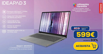 Euronics Lenovo IDEAPAD 3 offerta