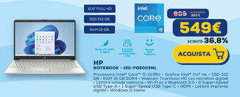 Euronics HP NOTEBOOK - 15S-FQ5003NL offerta
